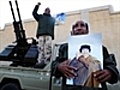 Gaddafi strongholds bombed