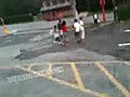 Big Bother Gets Jumped On By 4 People And Hold His Groundgets Hit With Scroller  A 9 Yr Old Girl