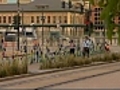 Denver artists cover fence with crochet graffiti artwork