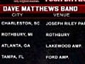 Dave Matthews Band July Tour Dates