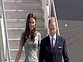 Will and Kate Greeted By Supporters,  Protestors