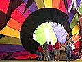 Hot Air Balloon Inflation Stock Footage