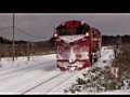 宗谷本線ラッセル　雪372ﾚ＠抜海駅通過