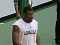 Jeff Adrien works out for Celtics