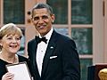 Obama ehrt Merkel - nur Harmonie