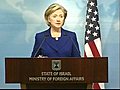 Sec of State Clinton: US supports two-state solution in Mideast