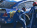 Stewart forced to pit road with flat tire