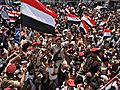 Raw video: Protesters cheer Saleh’s departure