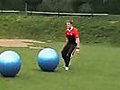 Exercise ball surfing