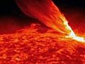 Raw Video: Large solar flare erupts