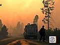 New Mexico wildfire retreating