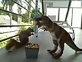 Squirrel Steals From T-Rex