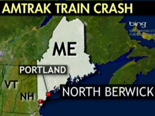 Amtrak Train Hits Dump Truck in ME