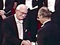 Alan G. MacDiarmid receives his Nobel Prize