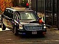 Obama’s car gets stuck exiting U.S. Embassy in Ireland