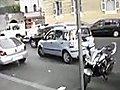 Woman fails parallel park