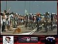 Tour De France 2010 – Dog walks across the riders causing a crash