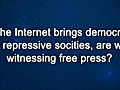 Curiosity: Tom Rosenstiel: Does Internet = Free Press?