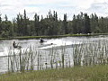 Royalty Free Stock Video HD Footage Two Jet Skis on a Lake in Ft. Lauderdale,  Florida