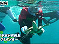 中学生が「追い込み漁」体験　沖縄・宮古島