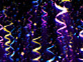 Streamers and confetti loop. New Year’s or Celebration background.