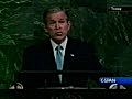 Bush Addresses the U.N. - tells the world no 911 discussions