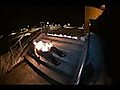 Ollies over man on fire