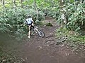 氷ノ山MTB　木の根っこでツルッ！