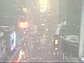 Snow in Times Square on New Year’s Eve Day