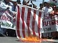 US flag burned at Osama bin Laden memorial