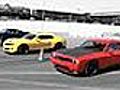 Drag Race! Hennessey HPE650 Camaro vs Shelby Super Snake vs. SpeedFactory Challenger SRT8 Video