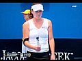 (inHD) Tennis player Radwanska BREAKS tennis racket / racquet