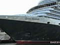 The Queen Elizabeth II leaves the dock