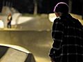 Midnight skateboarding