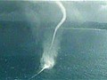 Dramatic water tornado appears off Australia coast