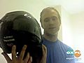 This is a full face helmet that provides stereo bluetooth connectivity in a small package without wires.