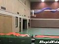 Gymnast Falls Between The Cracks