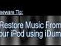 How To Restore Music From An iPod