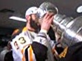 Bruins locker-room celebration