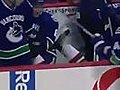 Hockey player self-bodycheck