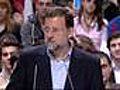 Rajoy arremete contra la política económica de Zapatero