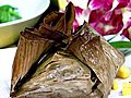 Coconut Chicken Wrapped in Banana Leaves