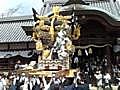 住吉神社　北条節句祭　宵宮　西上野　拝殿前　屋台差し上げ