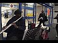 Playing the flute at O’Hare Airport