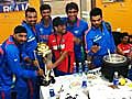 Team India,  trophy and the dressing room