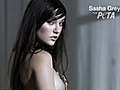 Porn star Sasha Grey posing naked for PETA