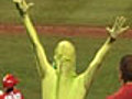 Green Man Entertains at Nats Park