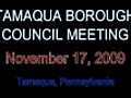 2009 Tamaqua Borough Council Meeting,  Nov 17 2009