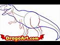 How to draw a Tyrannosaurus Rex,  step by step