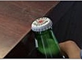 Open a Beer Bottle Using a Countertop